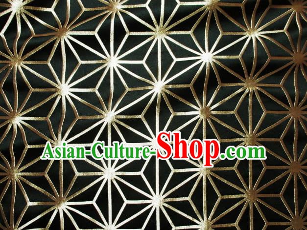 Asian Japanese Traditional Black Brocade Classical Pattern Baldachin Fabric Kimono Tapestry Satin Silk Material Asian Japanese Traditional Black Brocade Classical Pattern Baldachin Fabric Kimono Tapestry Satin Silk Material