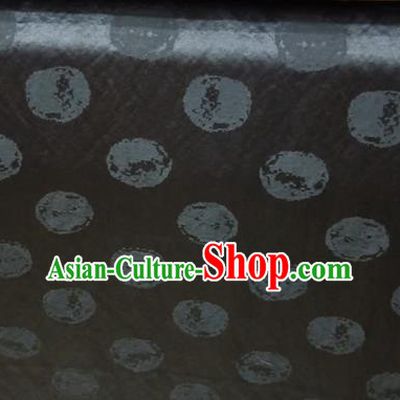 Asian Traditional Fabric Classical Pattern Black Watered Gauze Brocade Satin Silk Material