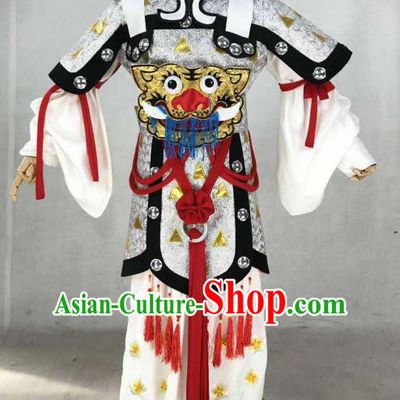 Chinese Traditional Beijing Opera Takefu Clothing Ancient Swordsman Tiger Costume for Men