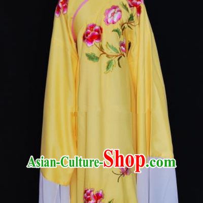 Chinese Traditional Beijing Opera Niche Yellow Robe Peking Opera Scholar Embroidered Costume for Men