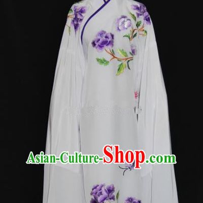 Chinese Traditional Beijing Opera Niche White Robe Peking Opera Scholar Embroidered Costume for Men