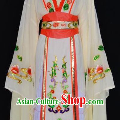 Chinese Traditional Beijing Opera Actress Yellow Dress Peking Opera Princess Embroidered Costume for Women