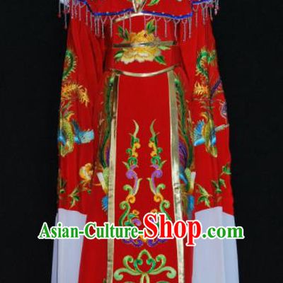 Chinese Traditional Beijing Opera Peri Red Dress Peking Opera Princess Embroidered Costume for Women