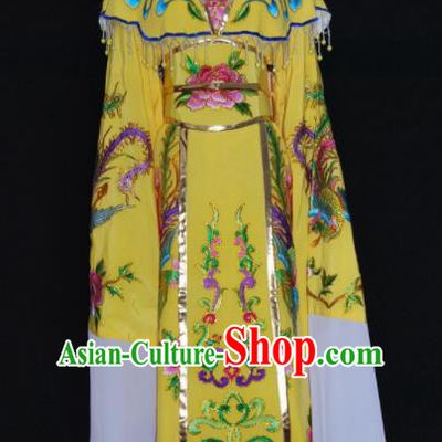 Chinese Traditional Beijing Opera Peri Yellow Dress Peking Opera Princess Embroidered Costume for Women