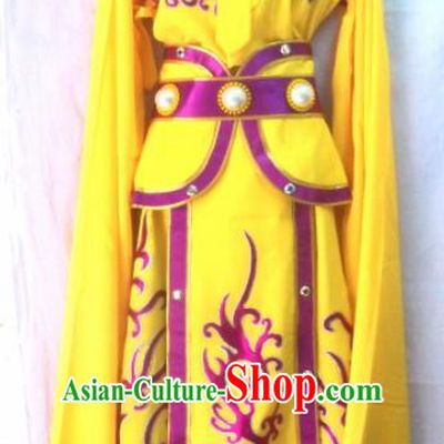 Chinese Traditional Beijing Opera Prince Yellow Robe Peking Opera Costume for Men