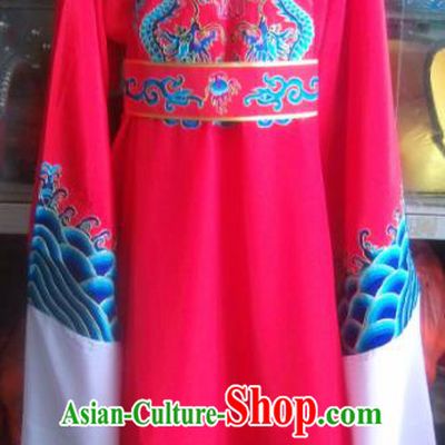 Chinese Traditional Beijing Opera Niche Rosy Robe Peking Opera Costume for Men