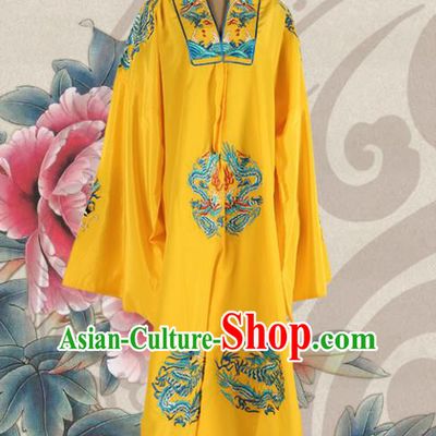 Chinese Traditional Beijing Opera Old Men Yellow Robe Ancient Landlord Costume for Men