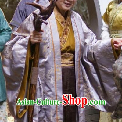 Chinese Ancient Song Dynasty Dowager Countess Embroidered Clothing Drama The Story Of MingLan Replica Costume for Women