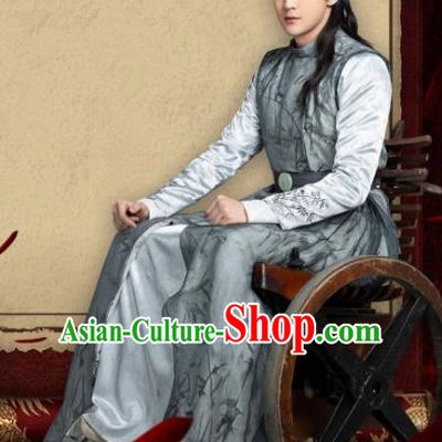 Drama Zhao Yao Chinese Ancient Knight Nobility Childe Swordsman Embroidered Replica Costume for Men