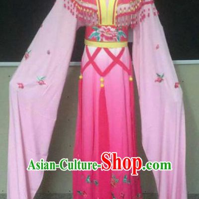Chinese Traditional Beijing Opera Actress Pink Dress Ancient Peri Princess Embroidered Costume for Women