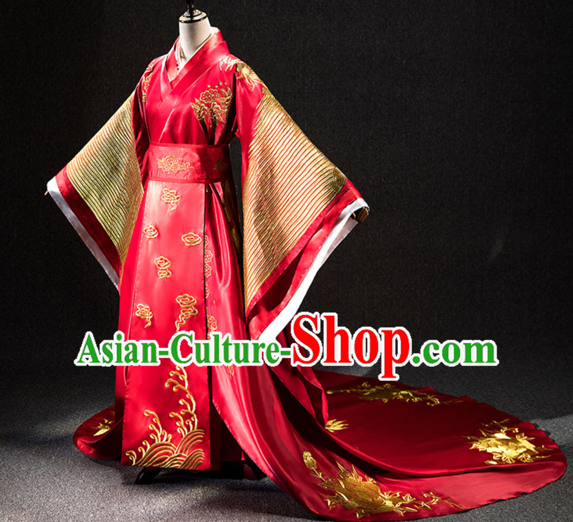 Ancient Chinese Emperor Embroidered Dragon Garment Complete Set Ancient Chinese Emperor Embroidered Dragon Garment Complete Set