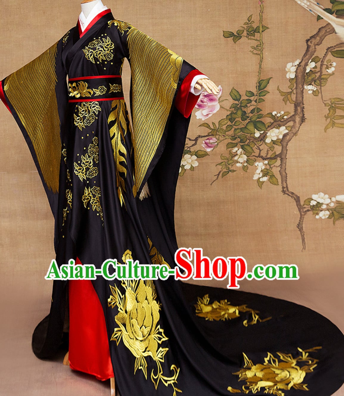 Ancient Chinese Emperor Embroidered Dragon Garment Complete Set
