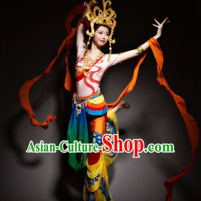 Ancient Chinese Handmade White Tara Deity Costume Complete Set