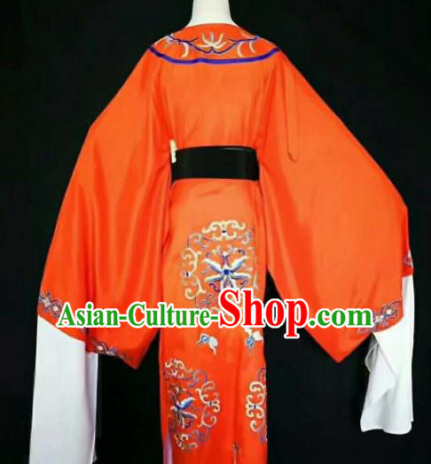 Chinese Traditional Peking Opera Niche Costume Ancient Prince Embroidered Red Robe for Men Chinese Traditional Peking Opera Niche Costume Ancient Prince Embroidered Red Robe for Men