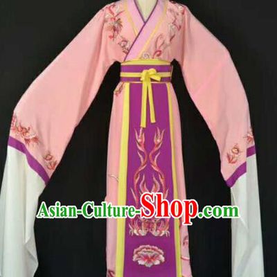 Chinese Traditional Peking Opera Artiste Costume Ancient Princess Embroidered Orange Dress for Women