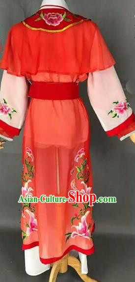 Chinese Ancient Peri Embroidered Red Dress Traditional Peking Opera Artiste Costume for Women Chinese Ancient Peri Embroidered Red Dress Traditional Peking Opera Artiste Costume for Women