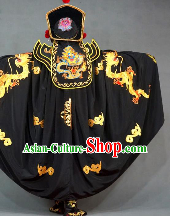 Chinese Traditional Sichuan Opera Face Changing Embroidered Black Costume Complete Set Chinese Traditional Sichuan Opera Face Changing Embroidered Black Costume Complete Set