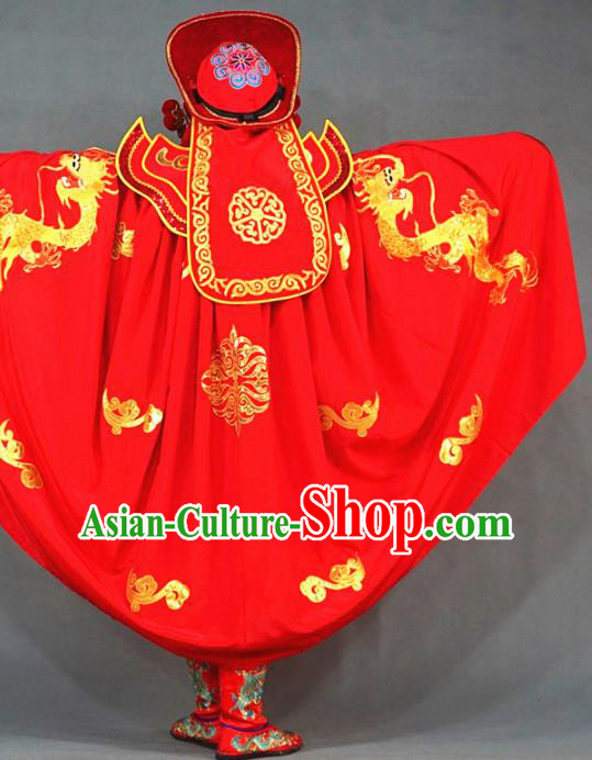 Chinese Traditional Sichuan Opera Face Changing Embroidered Red Costume Complete Set Chinese Traditional Sichuan Opera Face Changing Embroidered Red Costume Complete Set