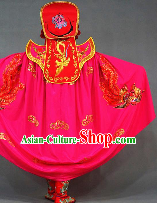 Chinese Traditional Sichuan Opera Face Changing Embroidered Rosy Costume Complete Set Chinese Traditional Sichuan Opera Face Changing Embroidered Rosy Costume Complete Set