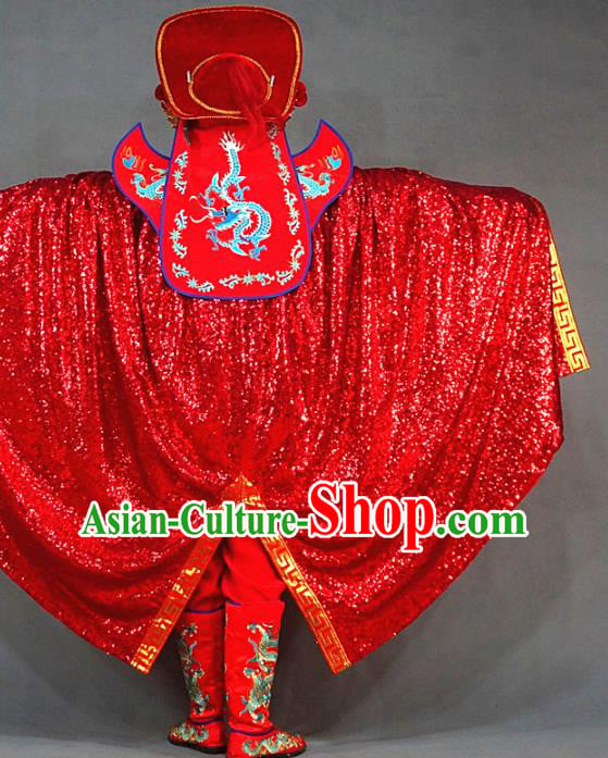 Chinese Traditional Sichuan Opera Face Changing Embroidered Costume and Hat Complete Set Chinese Traditional Sichuan Opera Face Changing Embroidered Costume and Hat Complete Set