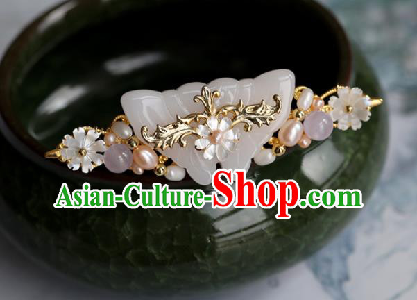 Chinese Traditional Hanfu Hair Accessories Ancient Princess Shell Butterfly Hairpins for Women Chinese Traditional Hanfu Hair Accessories Ancient Princess Shell Butterfly Hairpins for Women