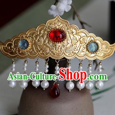 Chinese Traditional Hanfu Hair Accessories Ancient Princess Tassel Hairpins Hair Crown for Women