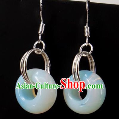 Chinese Ancient Princess Earrings Traditional Handmade Hanfu Ear Accessories for Women