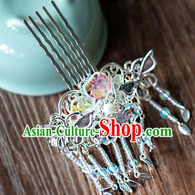 Chinese Ancient Princess Tassel Hair Comb Traditional Hanfu Hair Accessories for Women