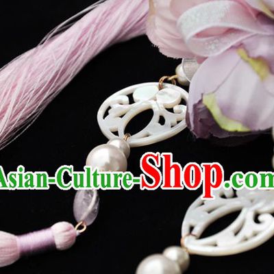 Chinese Traditional Hanfu Shell Waist Accessories Ancient Princess Tassel Pendant for Women
