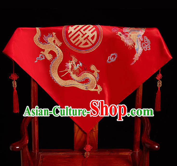 Chinese Ancient Wedding Headdress Curtain Traditional Handmade Embroidered Red Cover for Women Chinese Ancient Wedding Headdress Curtain Traditional Handmade Embroidered Red Cover for Women