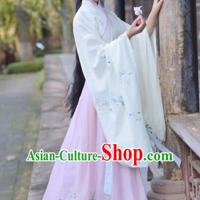 Chinese Ancient Apsara Princess Traditional Hanfu Dress Jin Dynasty Palace Historical Costume for Women
