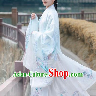Chinese Traditional Embroidered Hanfu Dress Ancient Ming Dynasty Imperial Concubine Historical Costume for Women