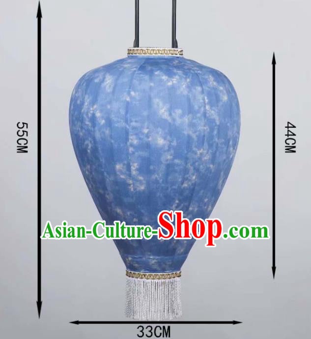 Chinese Traditional New Year Hanging Lantern Handmade Blue Vase Palace Lanterns Chinese Traditional New Year Hanging Lantern Handmade Blue Vase Palace Lanterns