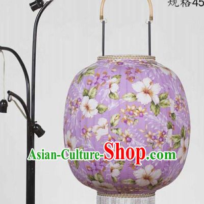 Chinese Traditional New Year Hanging Lantern Handmade Purple Palace Lanterns