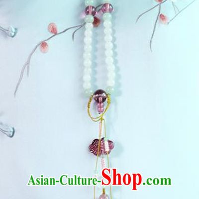 Chinese Traditional Jewelry Accessories Classical Beads Pressure Front Tassel Brooch for Women