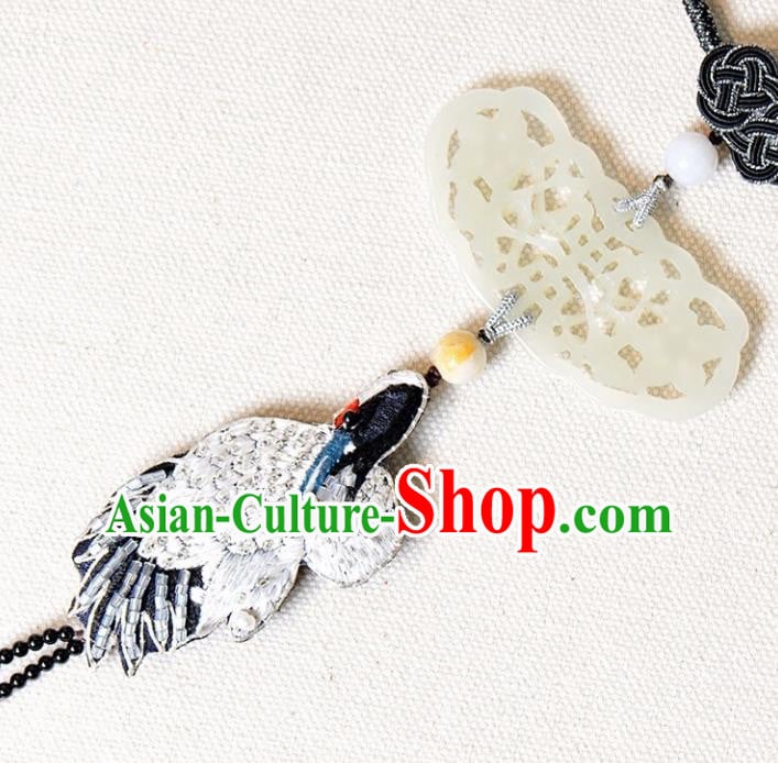 Chinese Traditional Jewelry Accessories Classical Jade Carving Tassel Necklace for Women Chinese Traditional Jewelry Accessories Classical Jade Carving Tassel Necklace for Women