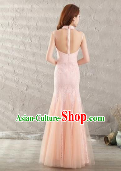 Chinese Traditional National Costume Classical Wedding Pink Veil Fishtail Full Dress for Women Chinese Traditional National Costume Classical Wedding Pink Veil Fishtail Full Dress for Women