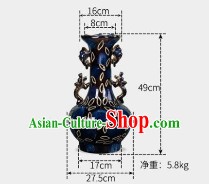 Chinese Jingdezhen Ceramic Blue Enamel Vase Handicraft Traditional Porcelain Vase Chinese Jingdezhen Ceramic Blue Enamel Vase Handicraft Traditional Porcelain Vase