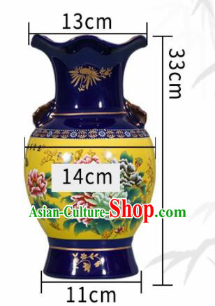 Chinese Jingdezhen Ceramic Printing Peony Craft Cloisonne Enamel Vase Handicraft Traditional Porcelain Vase Chinese Jingdezhen Ceramic Printing Peony Craft Cloisonne Enamel Vase Handicraft Traditional Porcelain Vase