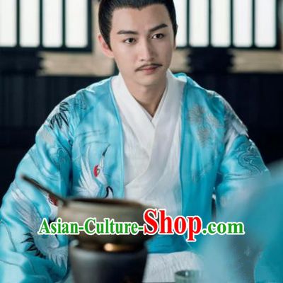 Chinese Ancient Emperor Yang Jian Clothing Traditional Sui Dynasty Majesty Embroidered Historical Costume for Men