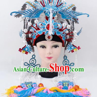 Chinese Ancient Imperial Concubine Phoenix Coronet Traditional Peking Opera Diva Headwear for Women