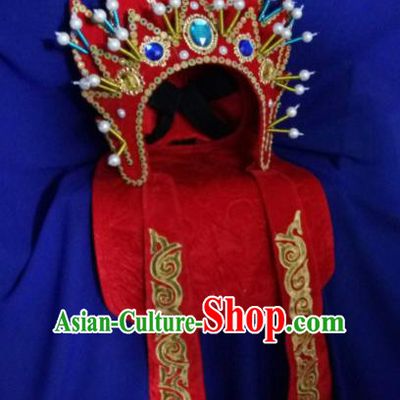 Chinese Traditional Sichuan Opera Face Changing Hat Handmade Red Helmet for Men