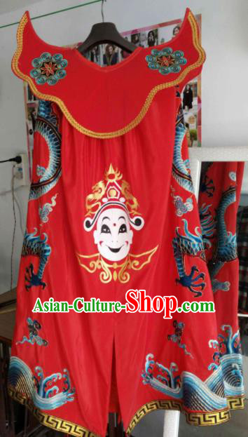 Chinese Beijing Opera Red Cape Traditional Sichuan Opera Face Changing Costume for Men Chinese Beijing Opera Red Cape Traditional Sichuan Opera Face Changing Costume for Men