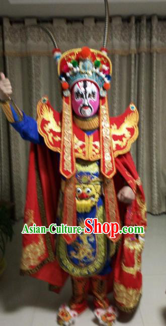 Chinese Beijing Opera Royalblue Clothing Traditional Sichuan Opera Face Changing Costume for Adults Chinese Beijing Opera Royalblue Clothing Traditional Sichuan Opera Face Changing Costume for Adults