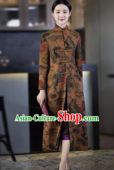 Chinese Traditional Tang Suit Dust Coat National Costume Outer Garment for Women Chinese Traditional Tang Suit Dust Coat National Costume Outer Garment for Women