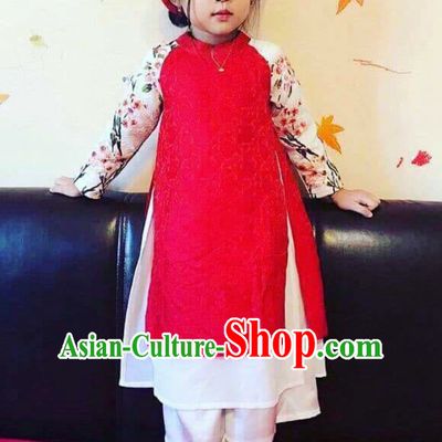 Classical Traditional Vietnam Clothing Complete Set for Children