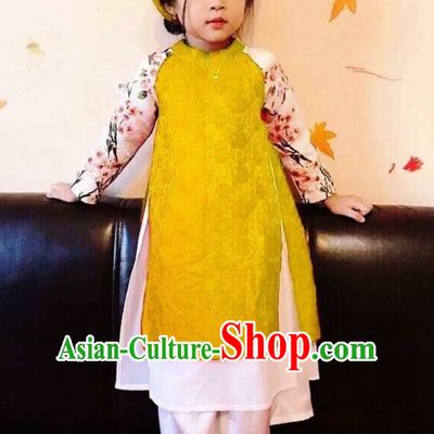 Classical Traditional Vietnam Clothing Complete Set for Children