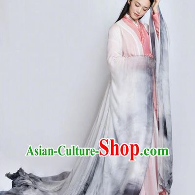 Traditional Chinese Spring Festival Gala Dance Hanfu Dress Ancient Peri Replica Costume for Women