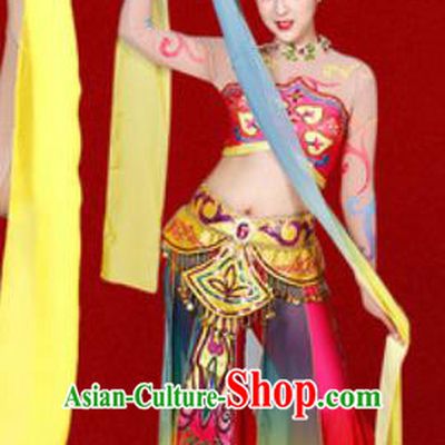 Chinese Traditional Classical Dance Costume Flying Peri Stage Performance Dress for Women