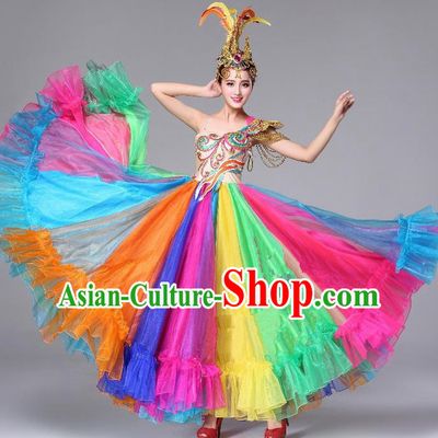 Top Grade Chorus Opening Dance Bubble Dress Modern Dance Stage Performance Costume for Women